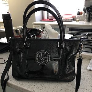 Tory Burch Amanda patent leather satchel handbag